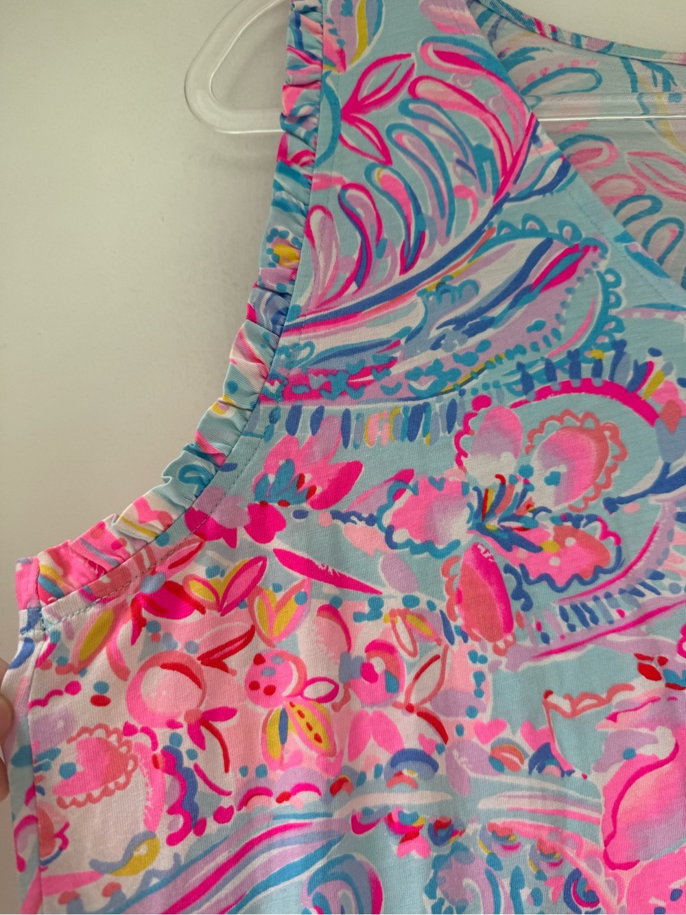 Lilly Pulitzer Aron ruffle edge sleeved dress XL - Picture 4 of 4
